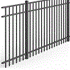 3 Rail Flat Top Aluminum Fence